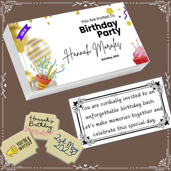 Birthday - Invitation Chocolates Design-10