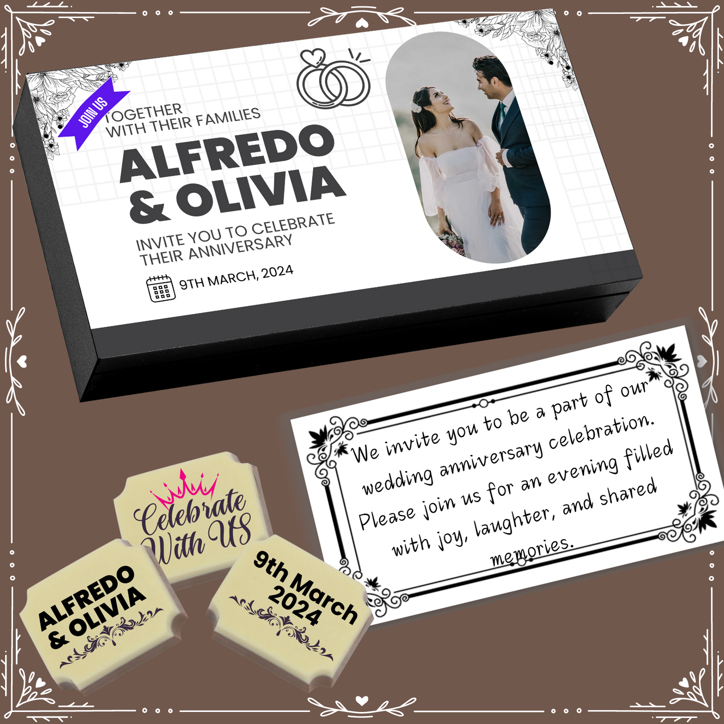 Anniversary - Invitation Chocolates Design-10