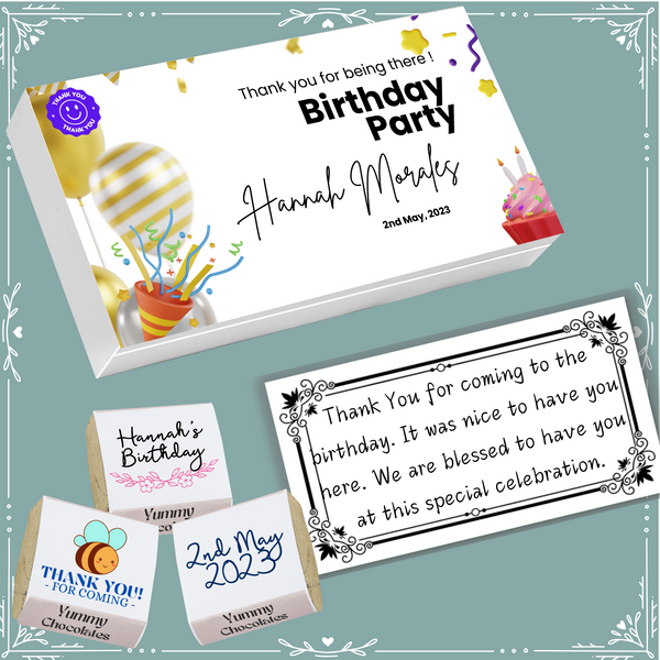 Birthday - Return Chocolates Gifts - Wrapper Design-10