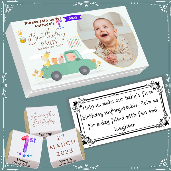 1st Birthday - Invitation Chocolates - Wrapper Design-10