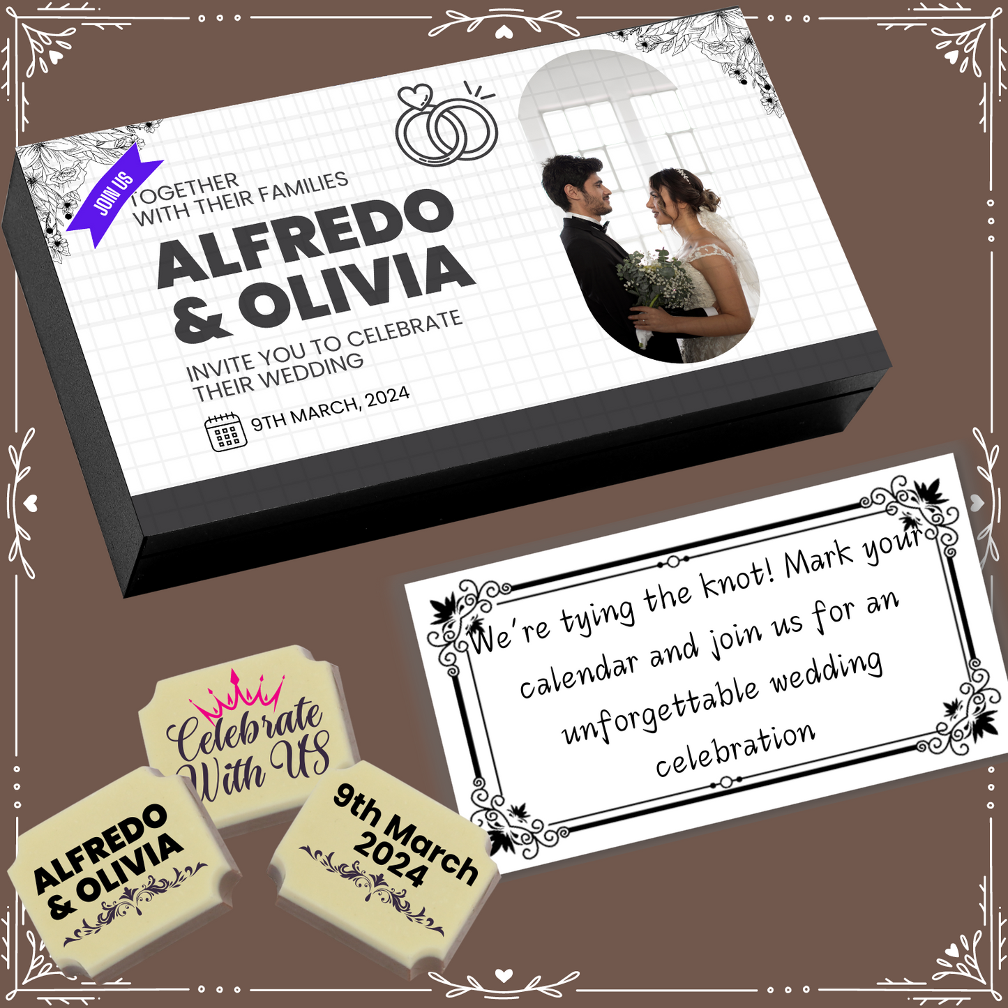 Marriage - Invitation Chocolates Design-10