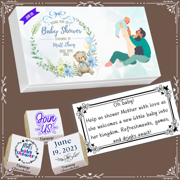 Baby Shower - Invitation Chocolates - Wrapper Design-10