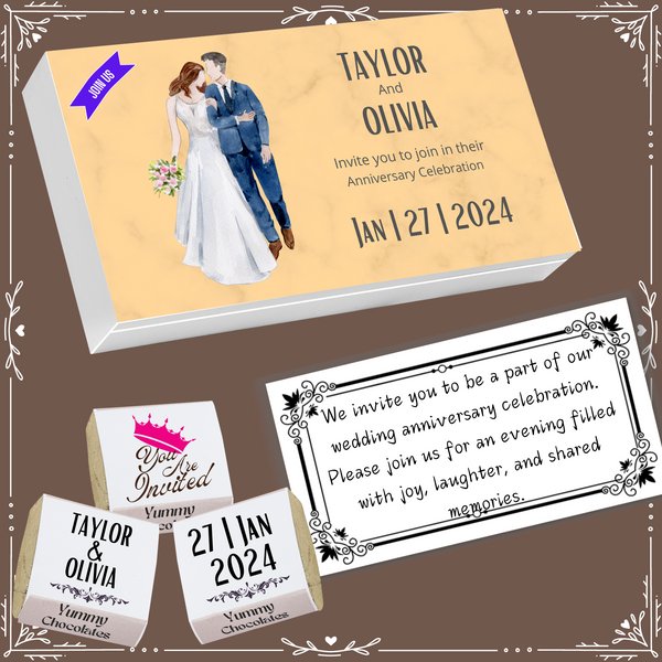 Anniversary - Invitation Chocolates - Wrapper Design-11