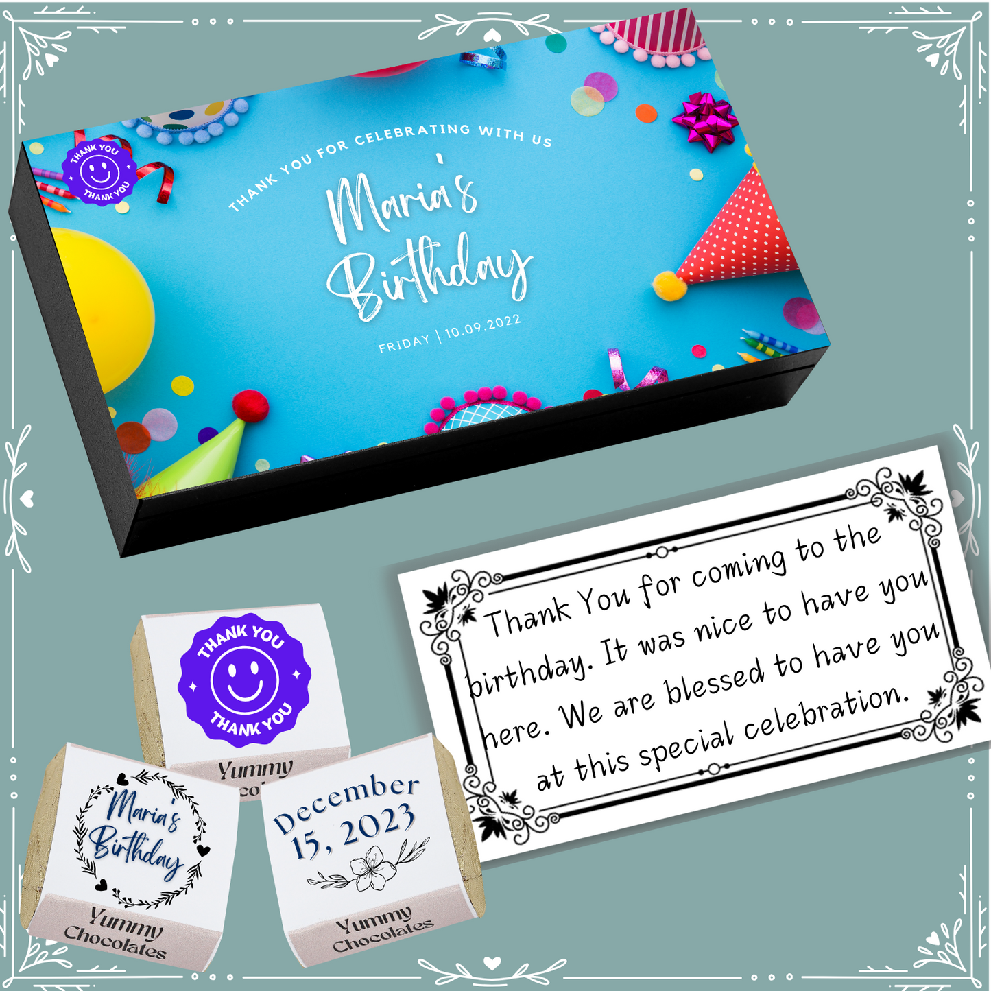 Birthday - Return Chocolates Gifts - Wrapper Design-11