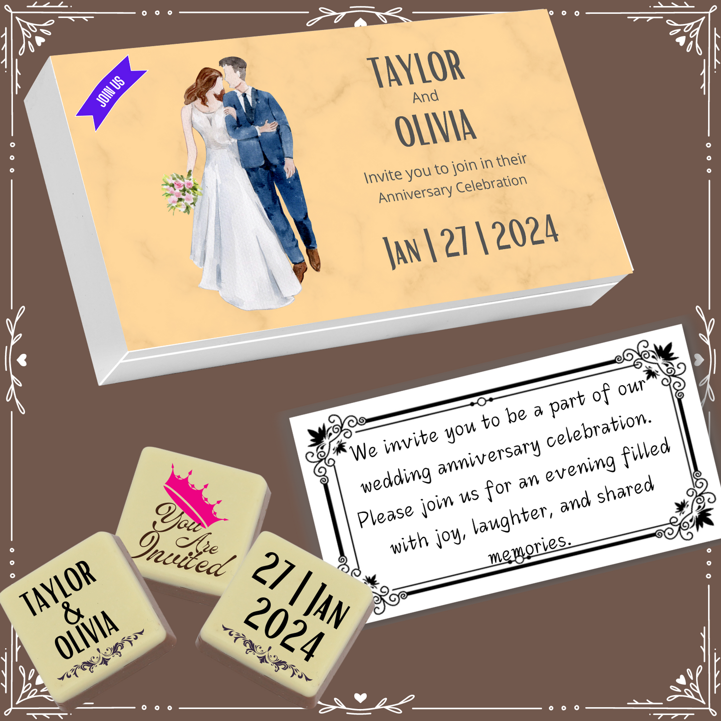 Anniversary - Invitation Chocolates Design-11