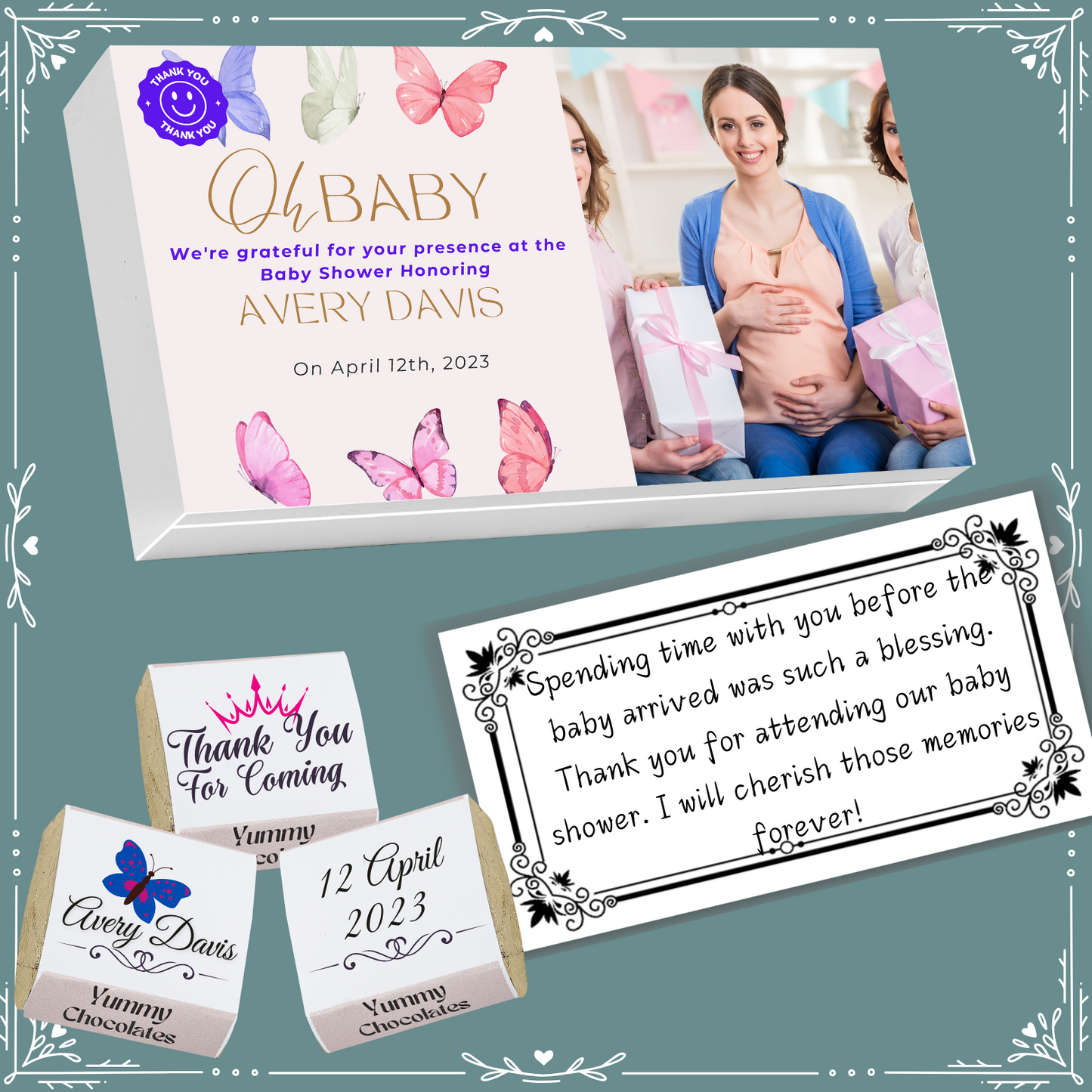 Baby Shower - Return Chocolates Gifts - Wrapper Design-12