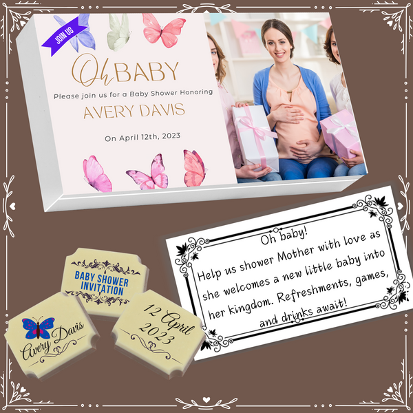 Baby Shower - Invitation Chocolates Design-3