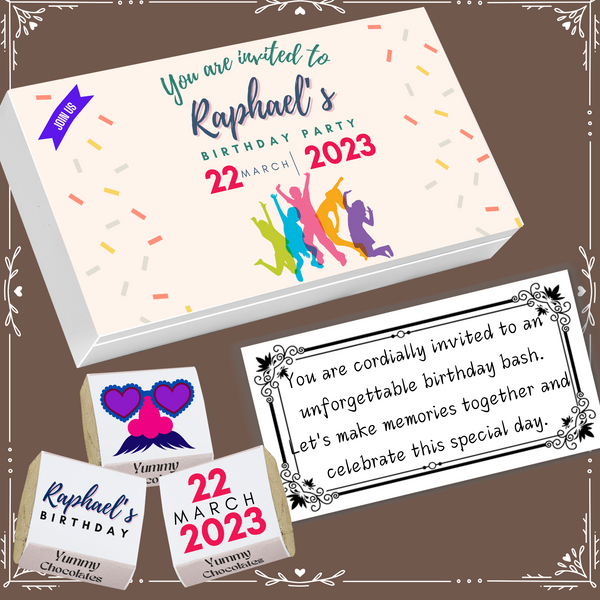 Birthday - Invitation Chocolates - Wrapper Design-12