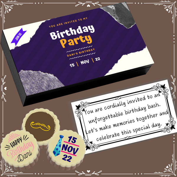 Birthday - Invitation Chocolates Design-13