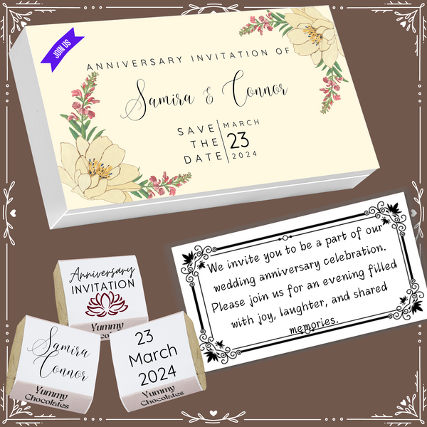 Anniversary - Invitation Chocolates - Wrapper Design-13