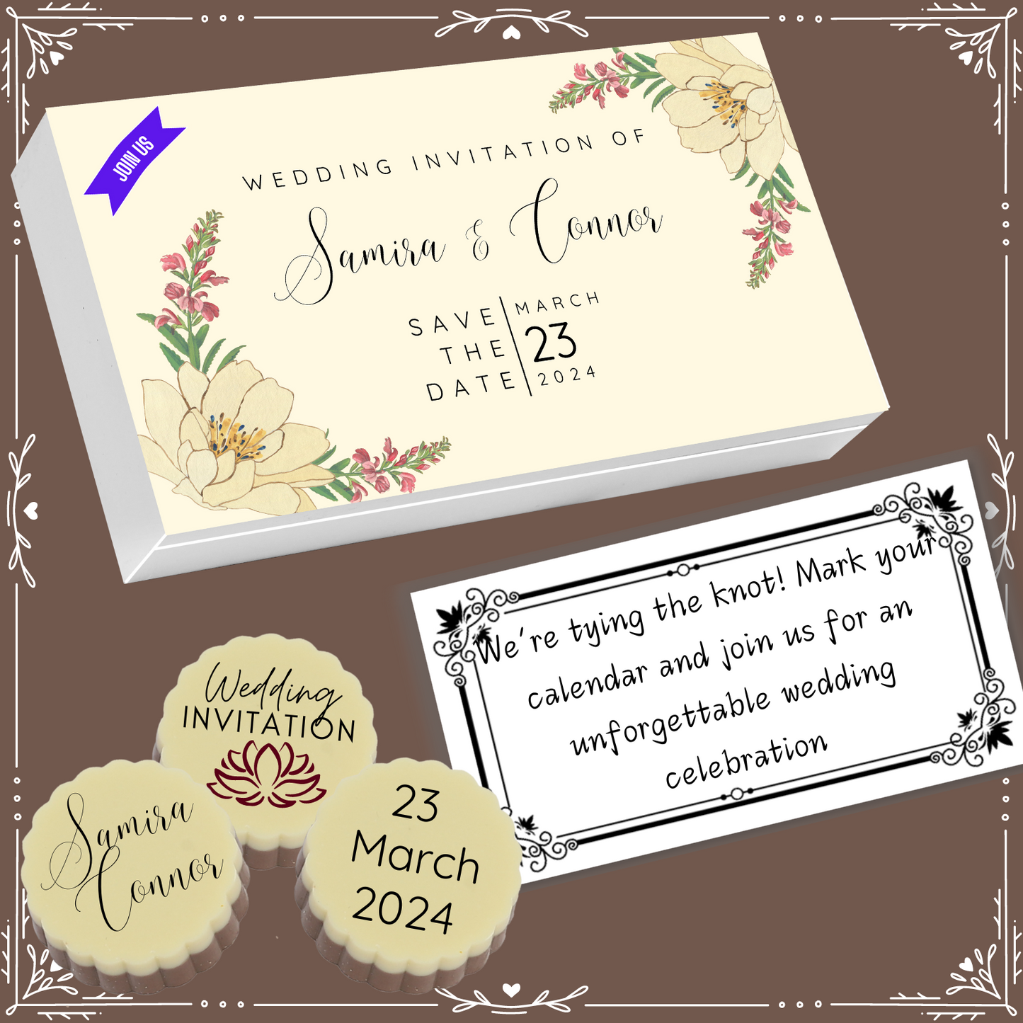 Marriage - Invitation Chocolates Design-13