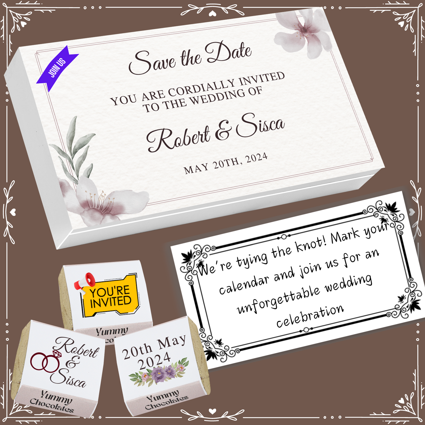 Marriage - Invitation Chocolates - Wrapper Design-14