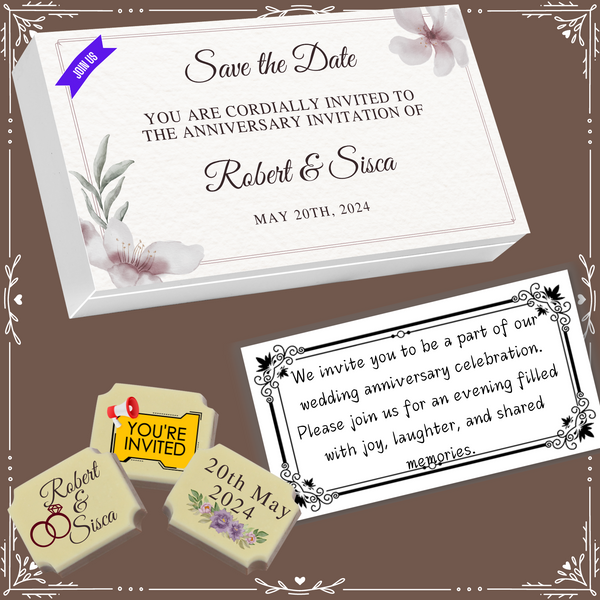 Anniversary - Invitation Chocolates Design-14