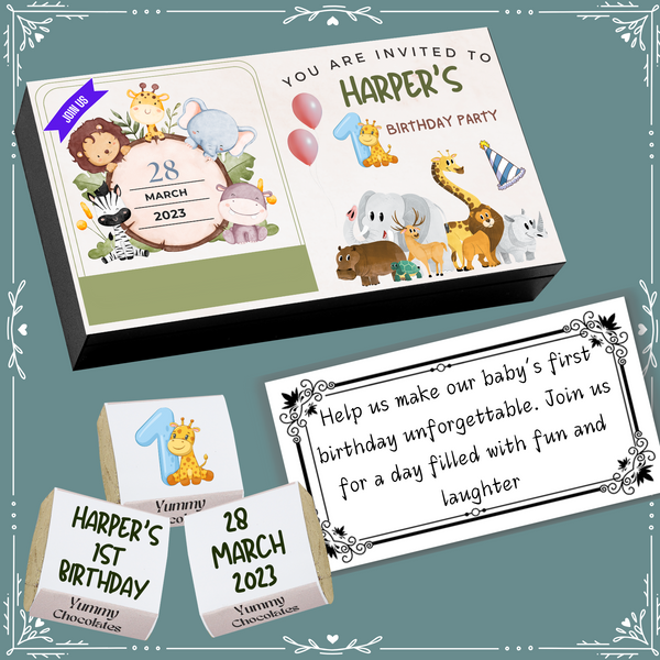 1st Birthday - Invitation Chocolates - Wrapper Design-14