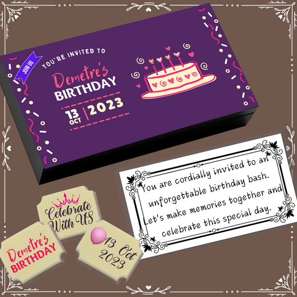 Birthday - Invitation Chocolates Design-14