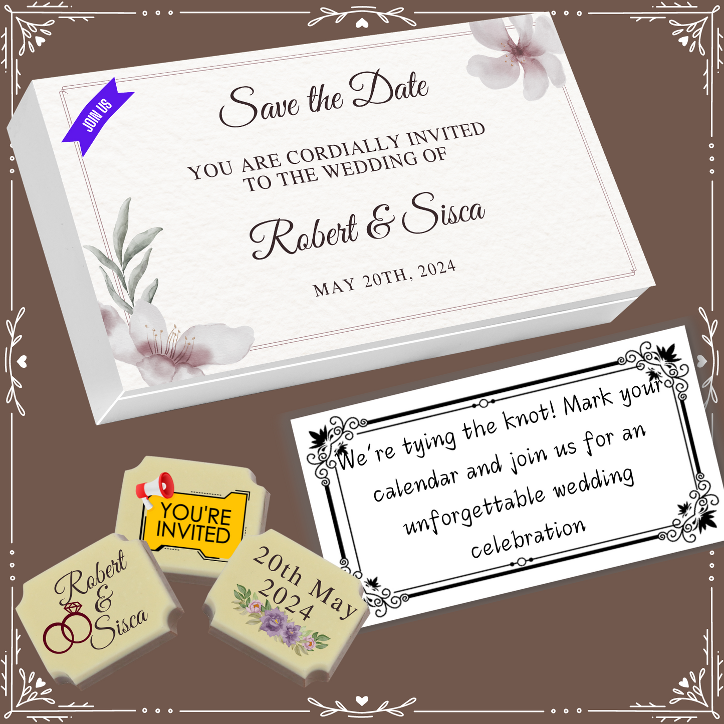 Marriage - Invitation Chocolates Design-14