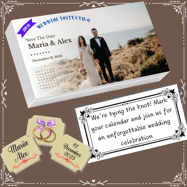 Marriage - Invitation Chocolates Design-1