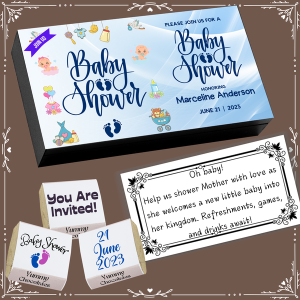 Baby Shower - Invitation Chocolates - Wrapper Design-1