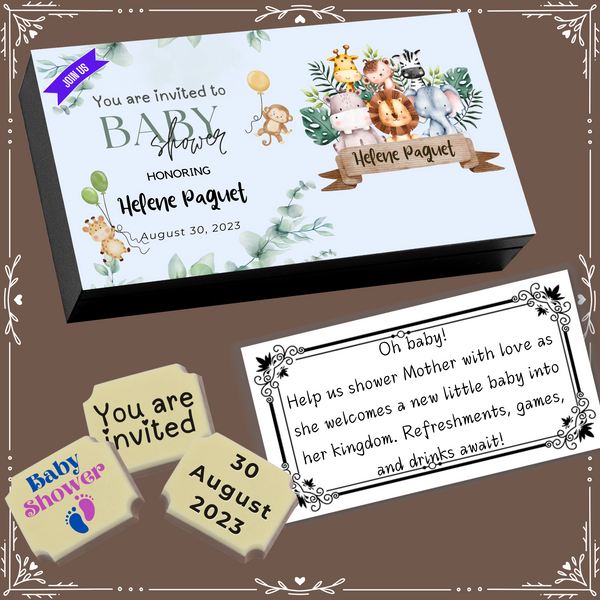 Baby Shower - Invitation Chocolates Design-13