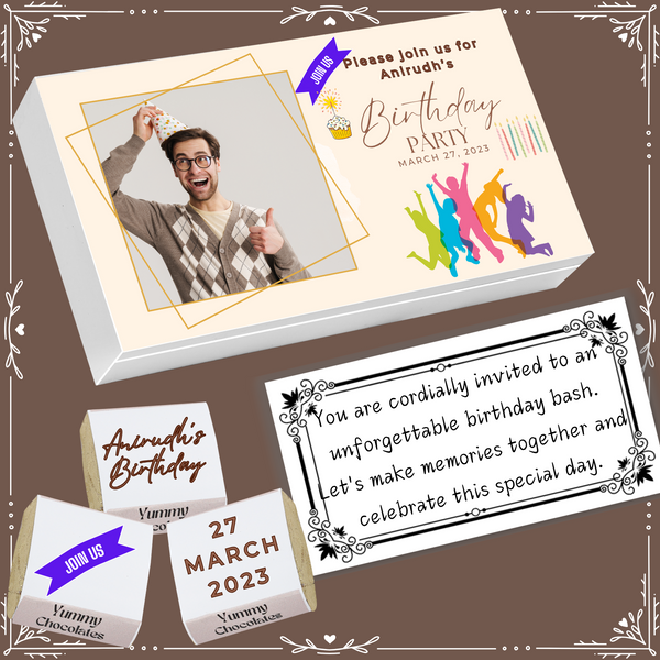 Birthday - Invitation Chocolates - Wrapper Design-2