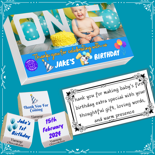 1st Birthday - Return Chocolates Gifts - Wrapper Design-2