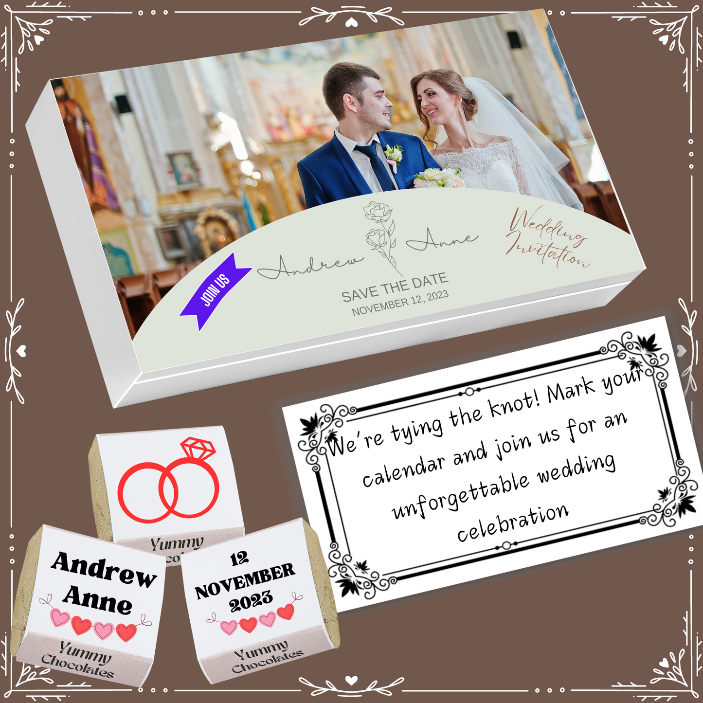 Marriage - Invitation Chocolates - Wrapper Design-2