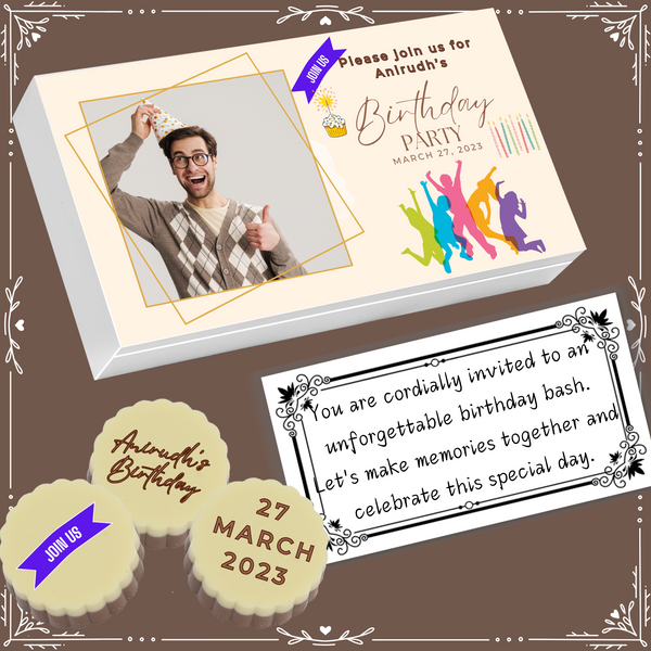 Birthday - Invitation Chocolates Design-2