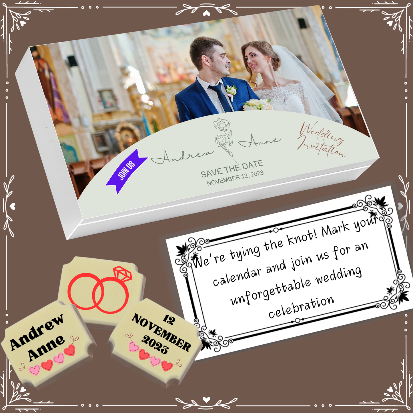 Marriage - Invitation Chocolates Design-2