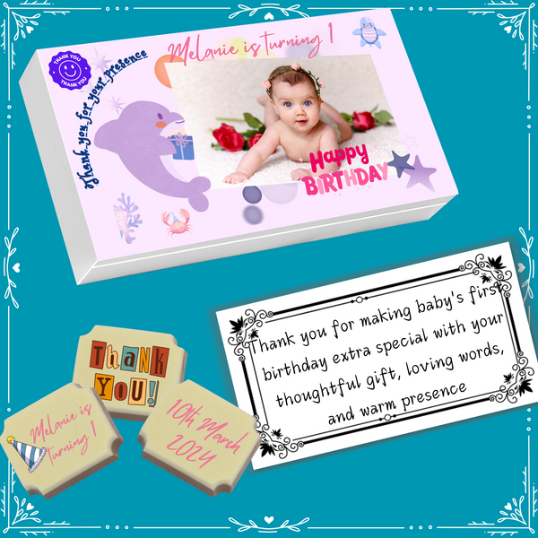 1st Birthday - Return Chocolate Gifts Design-3