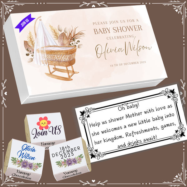 Baby Shower - Invitation Chocolates - Wrapper Design-3