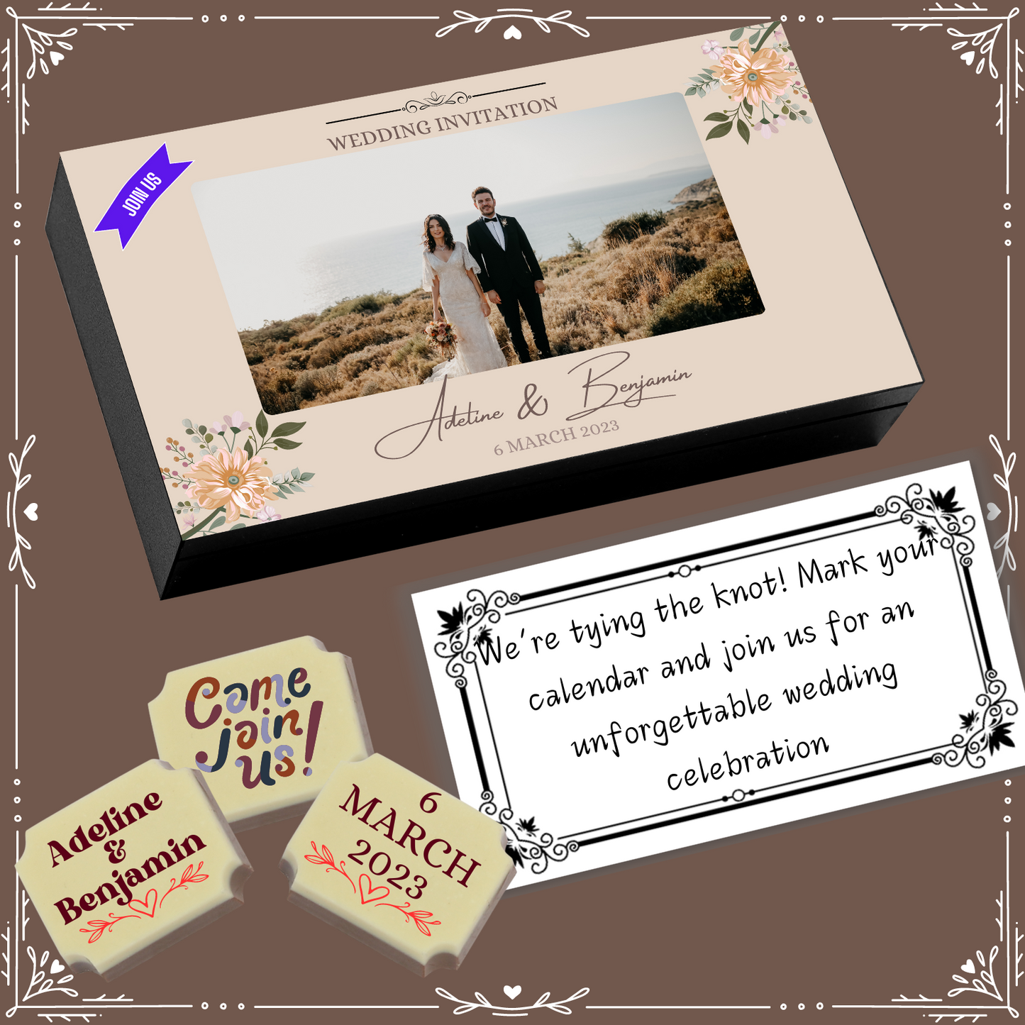 Marriage - Invitation Chocolates Design-4