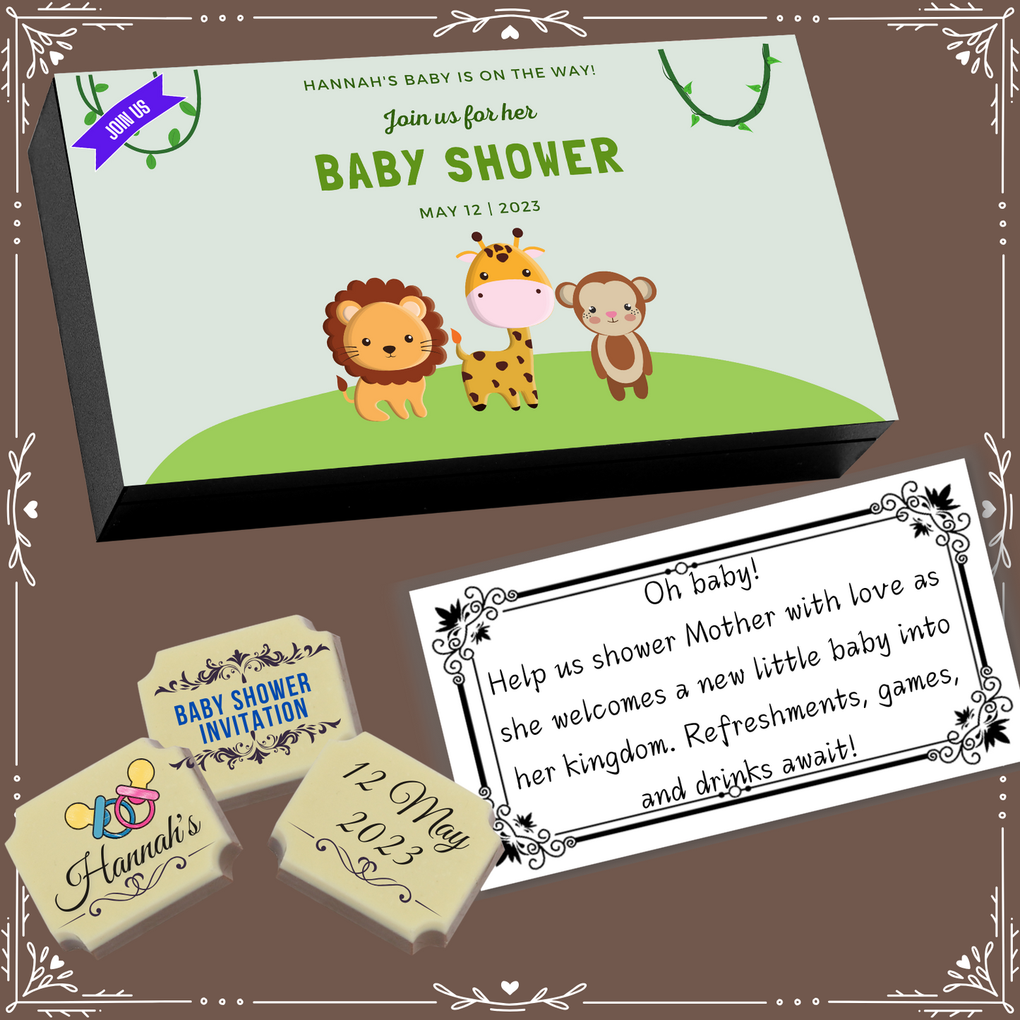 Baby Shower - Invitation Chocolates Design-10