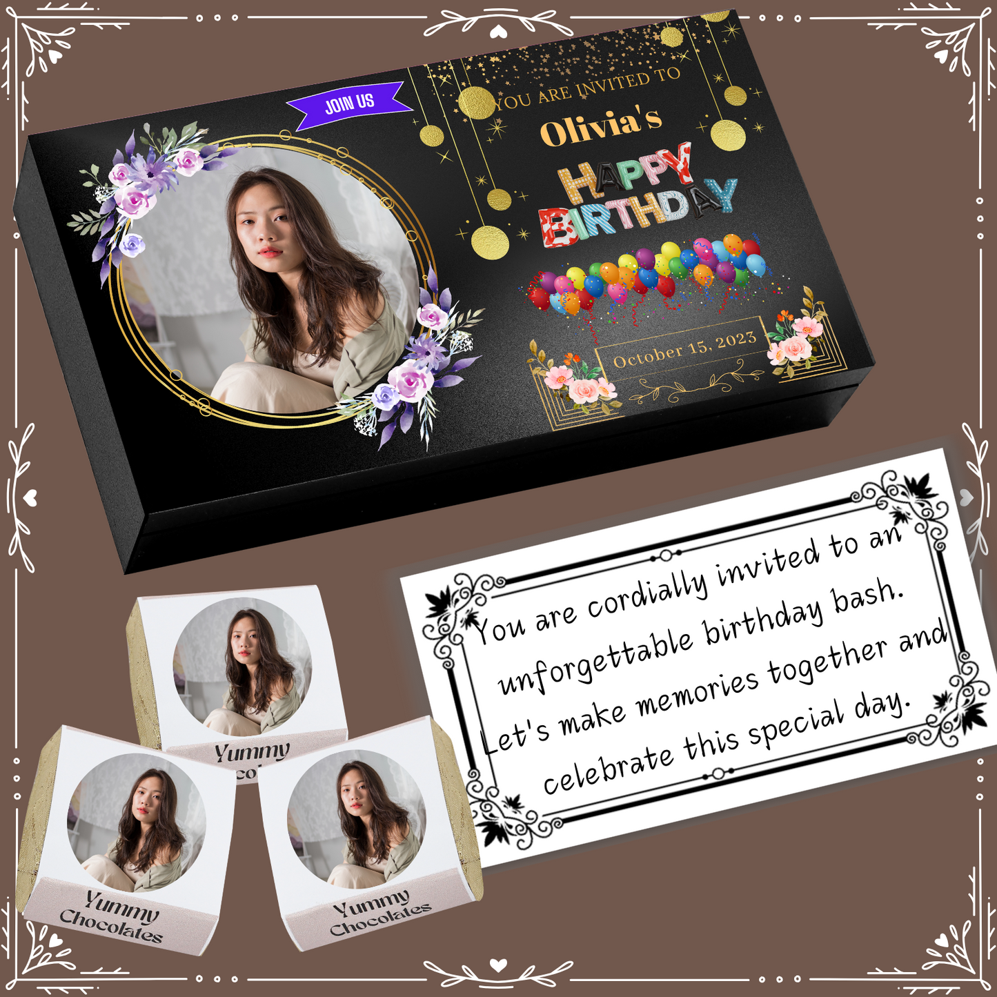 Birthday - Invitation Chocolates - Wrapper Design-5