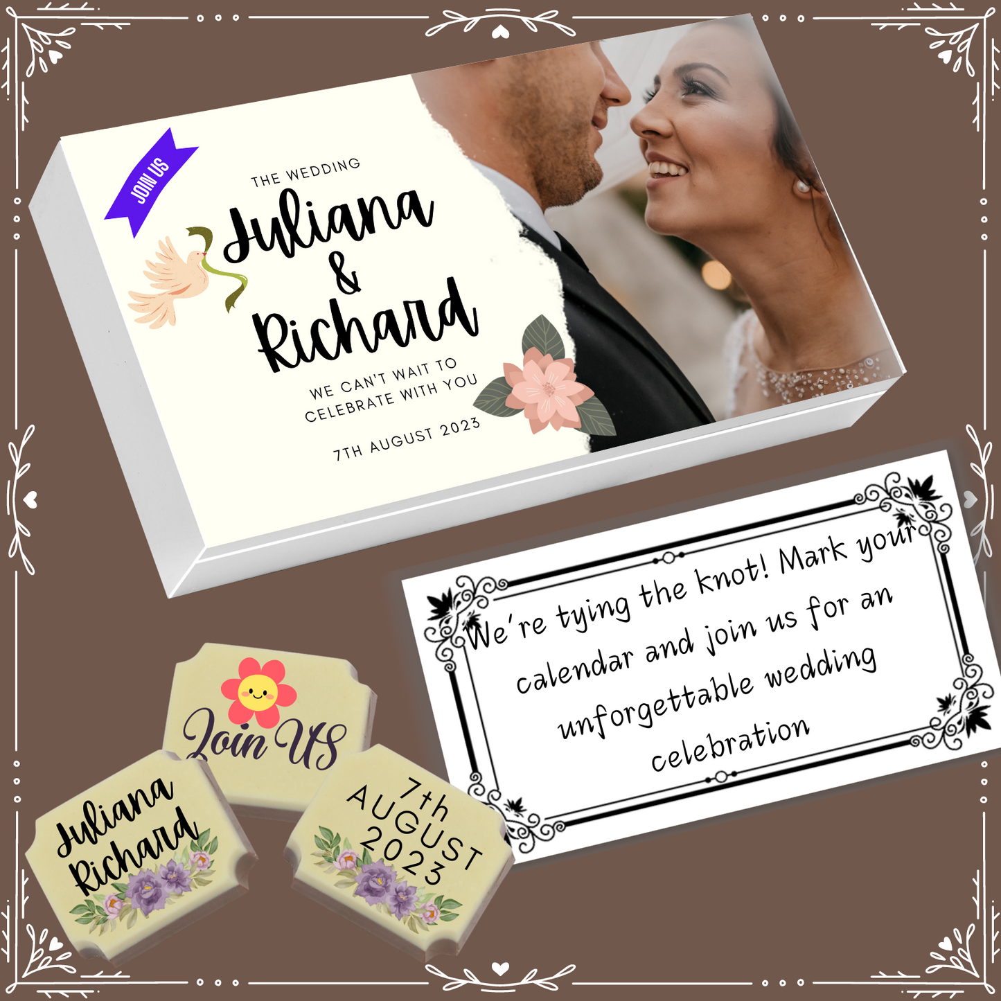 Marriage - Invitation Chocolates Design-5