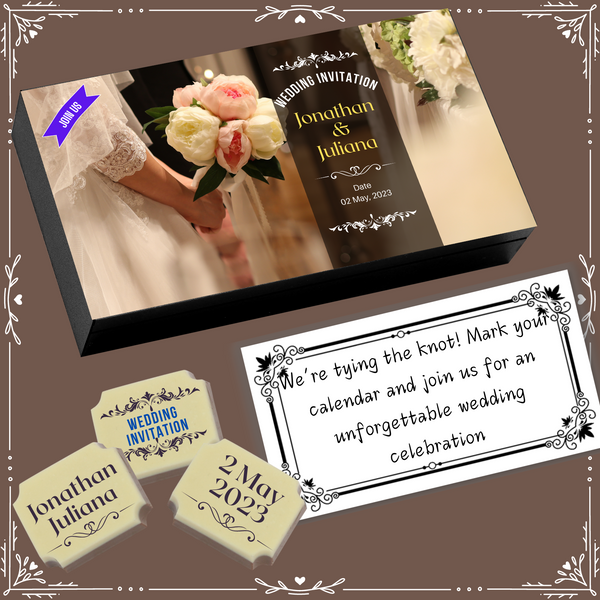 Marriage - Invitation Chocolates Design-6