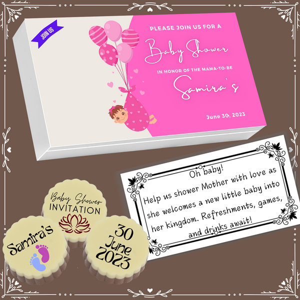 Baby Shower - Invitation Chocolates Design-9