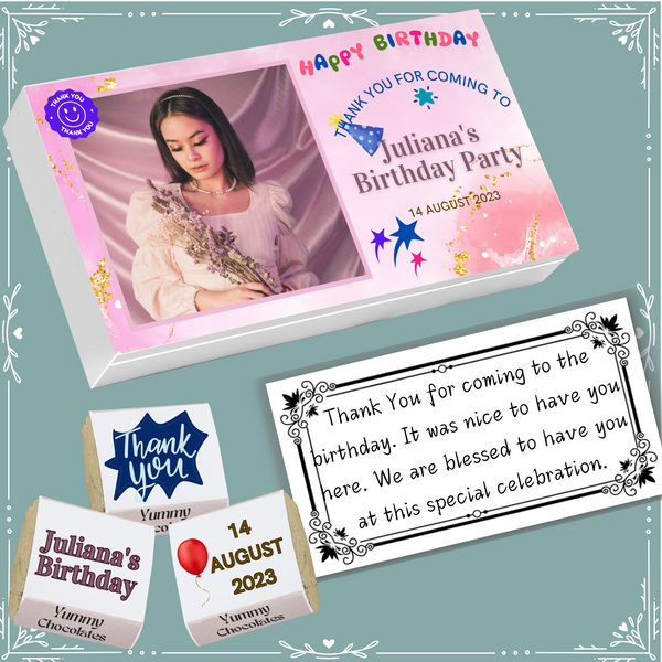 Birthday - Return Chocolates Gifts - Wrapper Design-7