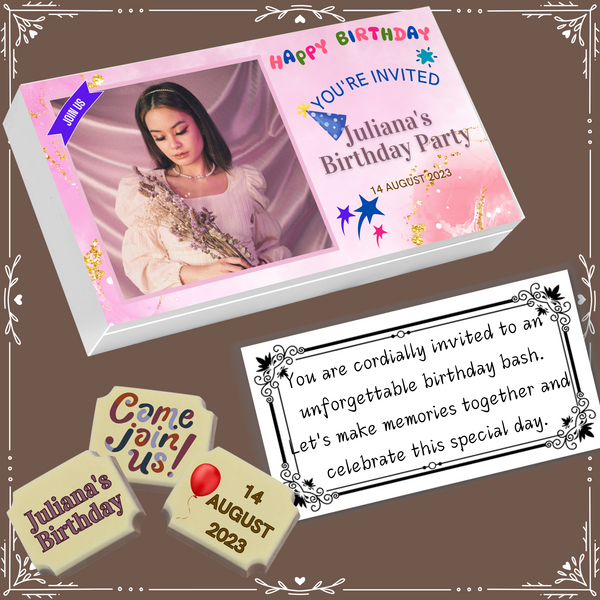 Birthday - Invitation Chocolates Design-7