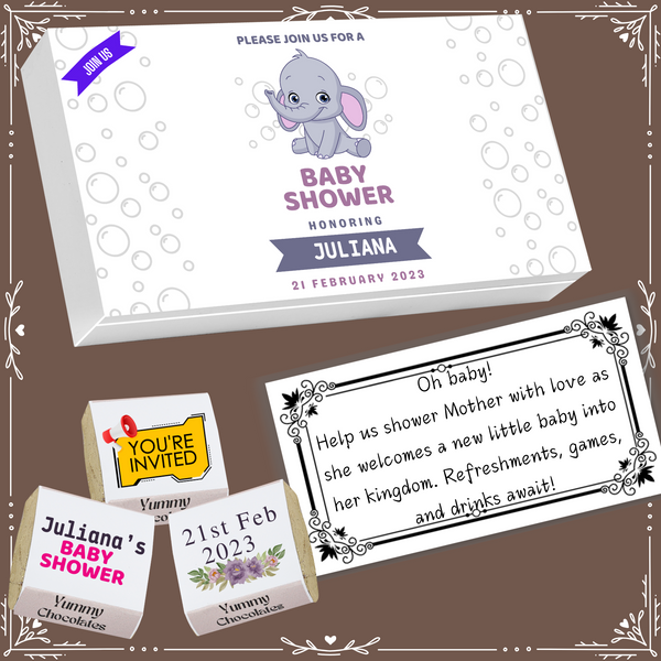 Baby Shower - Invitation Chocolates - Wrapper Design-7