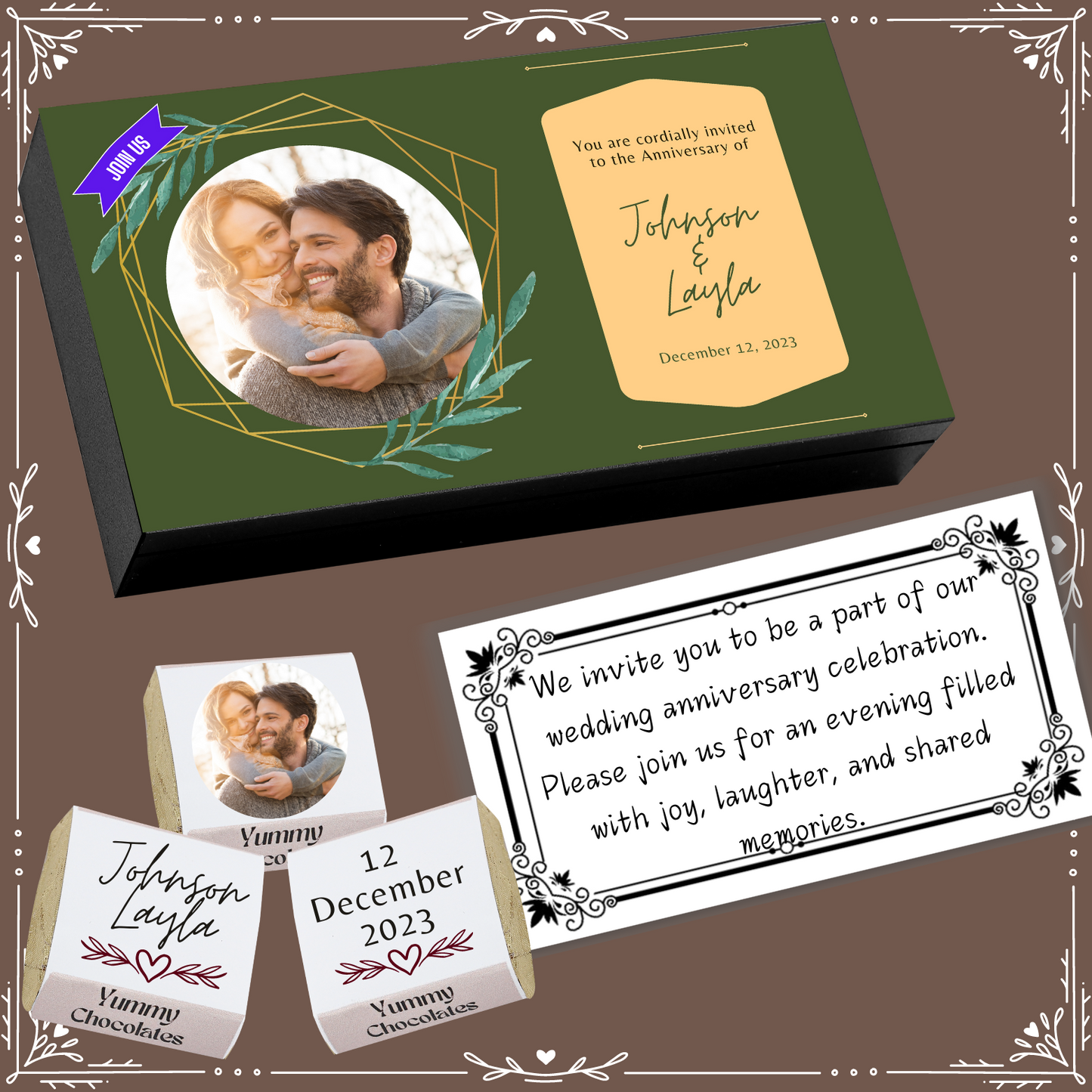 Anniversary - Invitation Chocolates - Wrapper Design-8