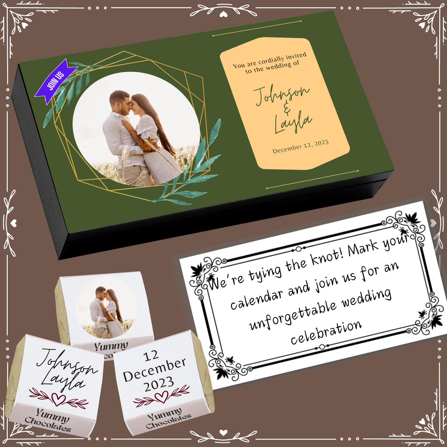 Marriage - Invitation Chocolates - Wrapper Design-8