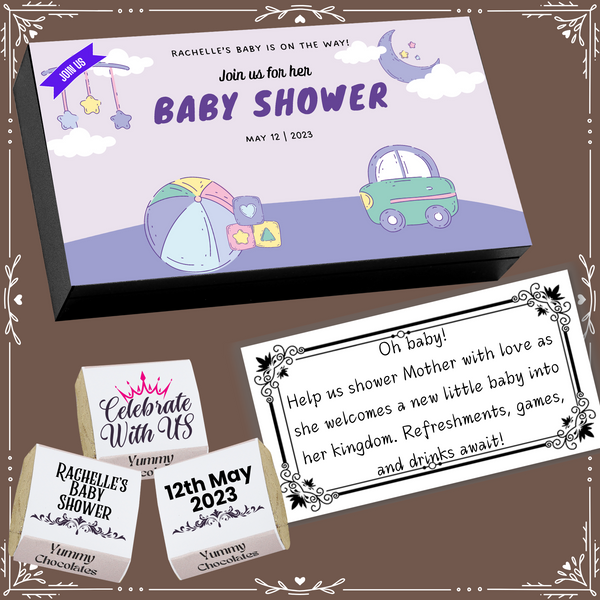 Baby Shower - Invitation Chocolates - Wrapper Design-8