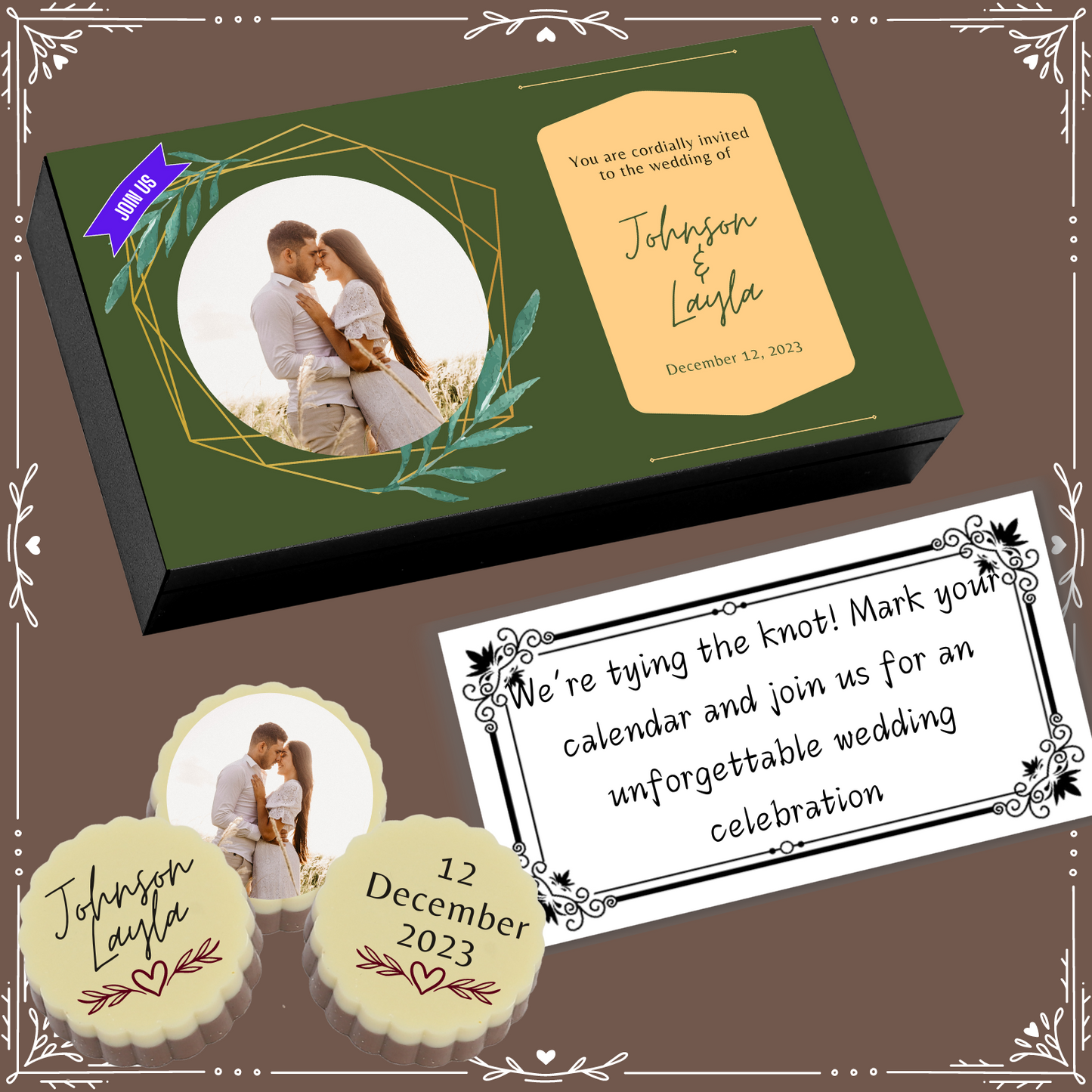 Marriage - Invitation Chocolates Design-8