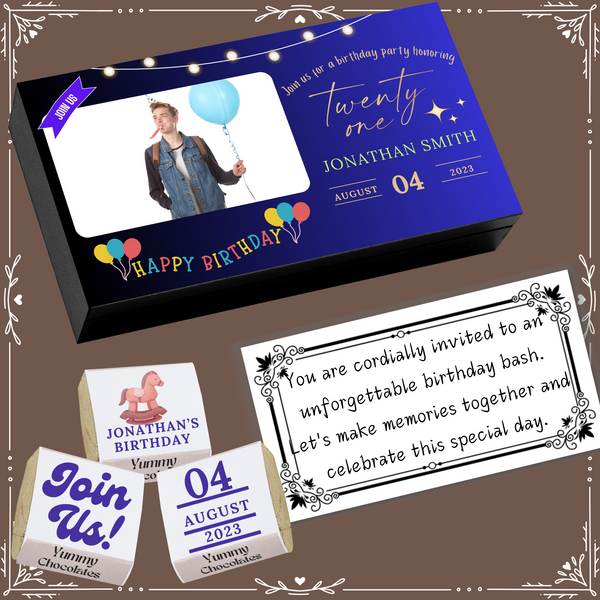 Birthday - Invitation Chocolates - Wrapper Design-8