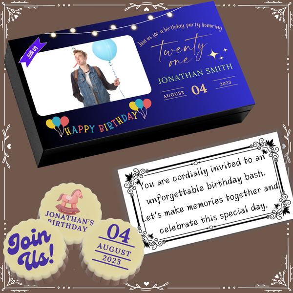 Birthday - Invitation Chocolates Design-8