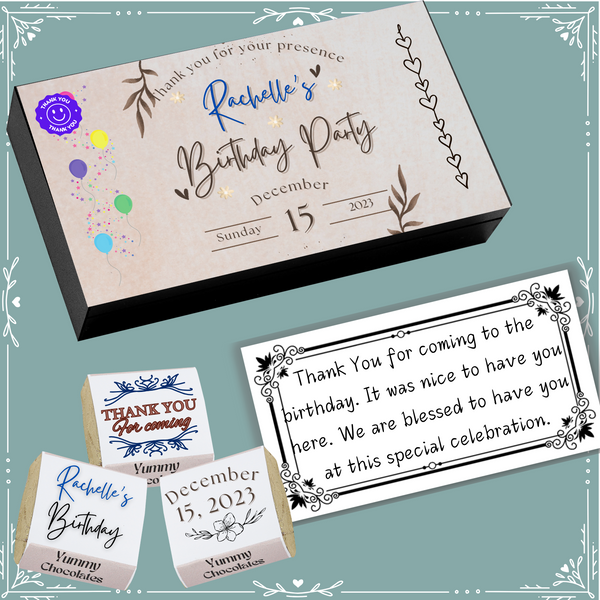 Birthday - Return Chocolates Gifts - Wrapper Design-9