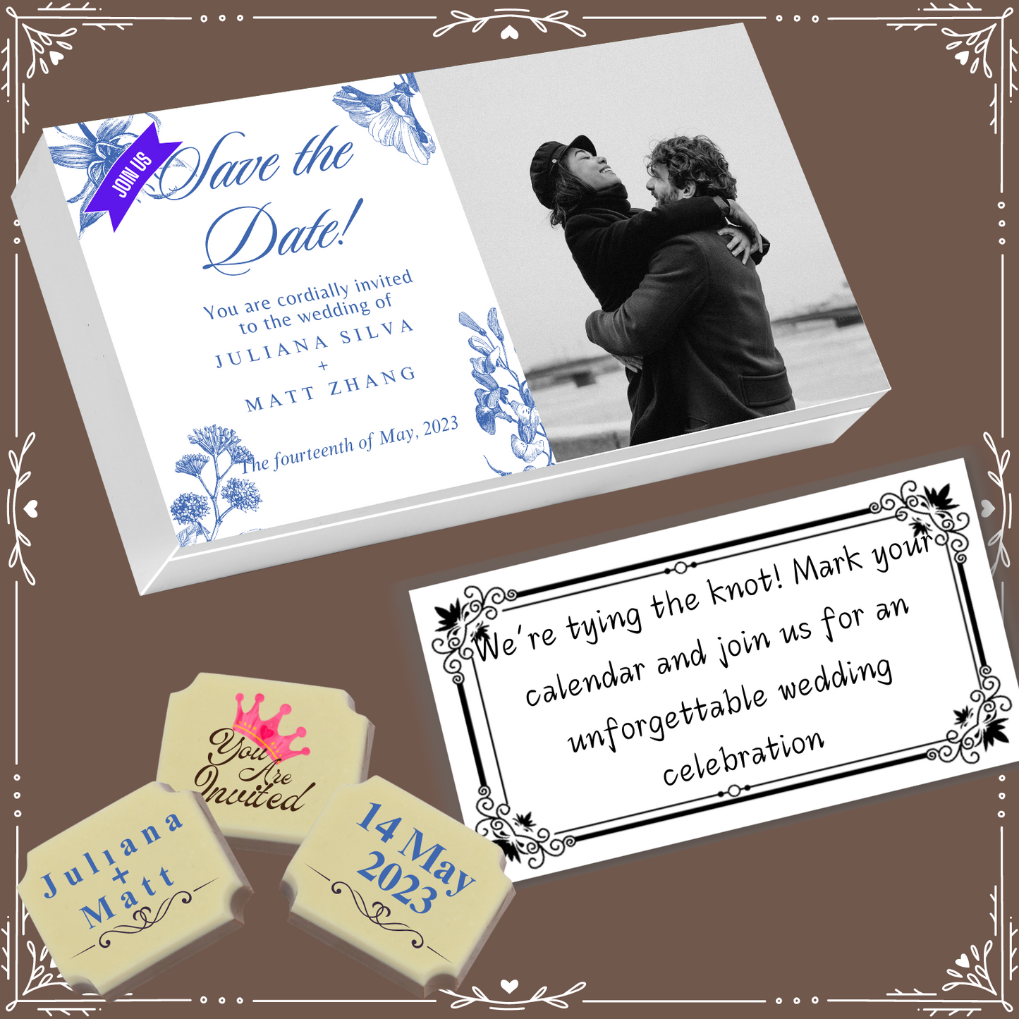 Marriage - Invitation Chocolates Design-9