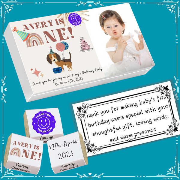 1st Birthday - Return Chocolates Gifts - Wrapper Design-9